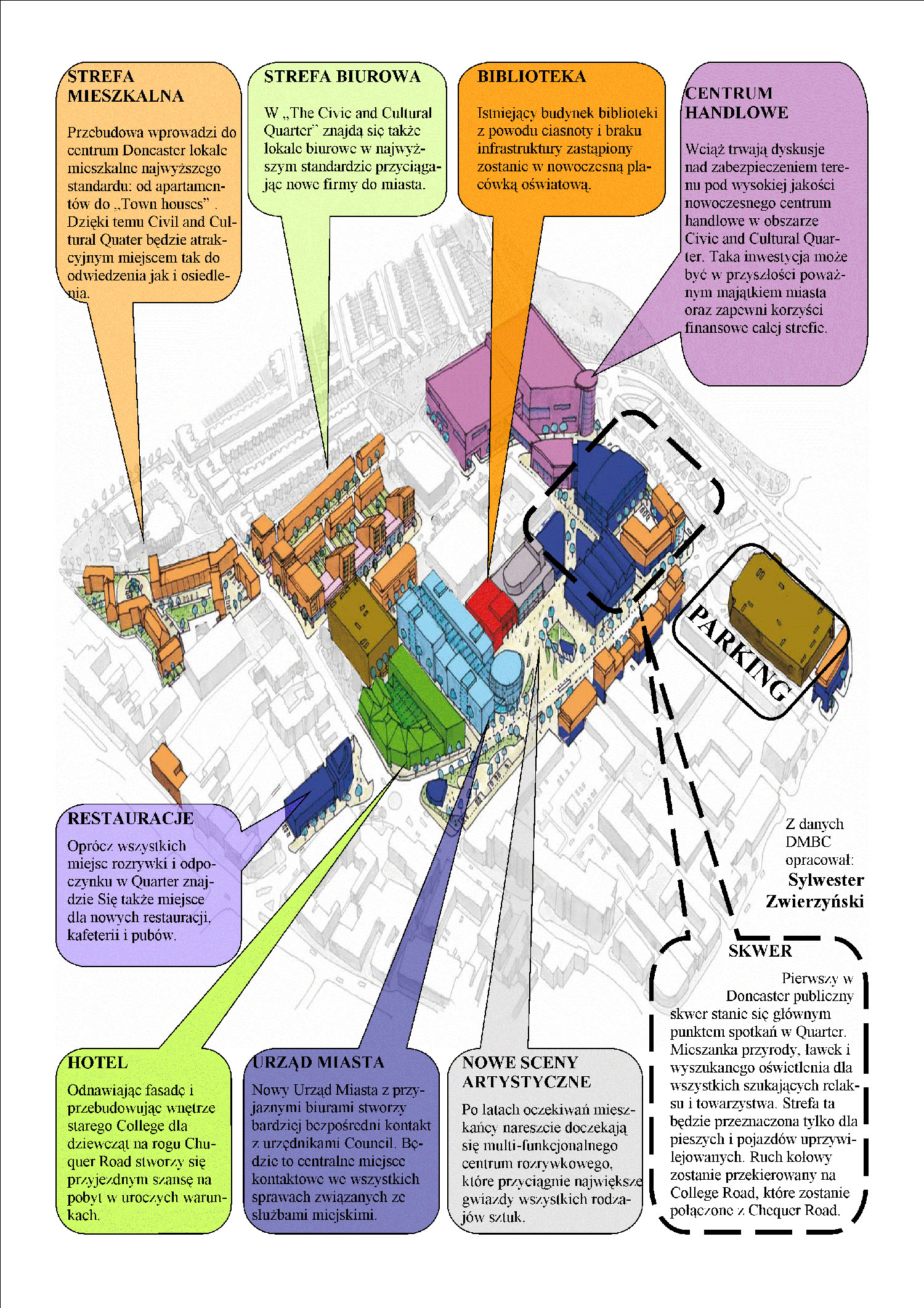 Plan nowego centrum miasta w Doncaster